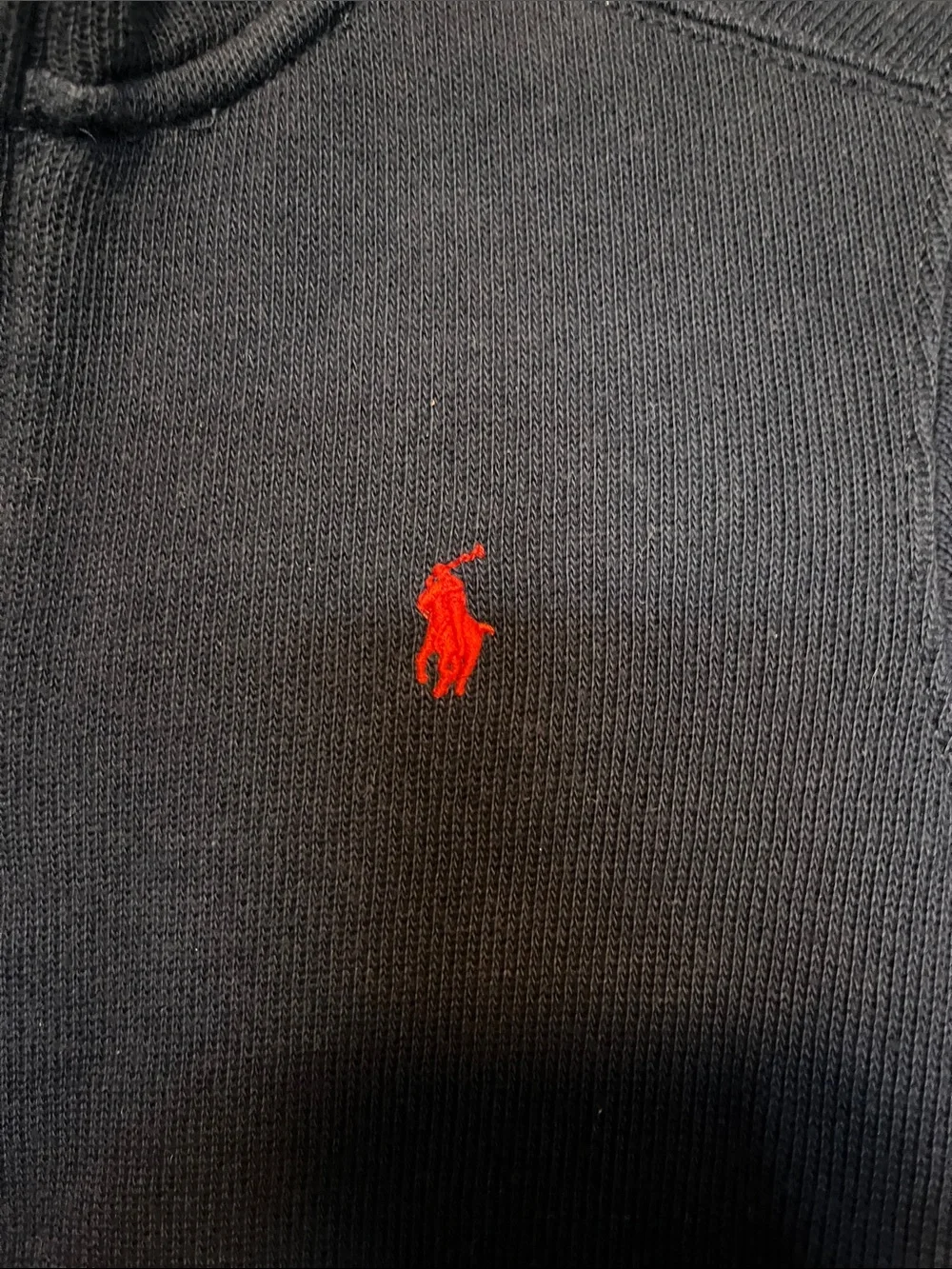 Polo by Ralph Lauren Navy Quarter-Zip Pullover with Red Pony